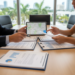 Florida broker commission dispute attorney consulting with real estate agent