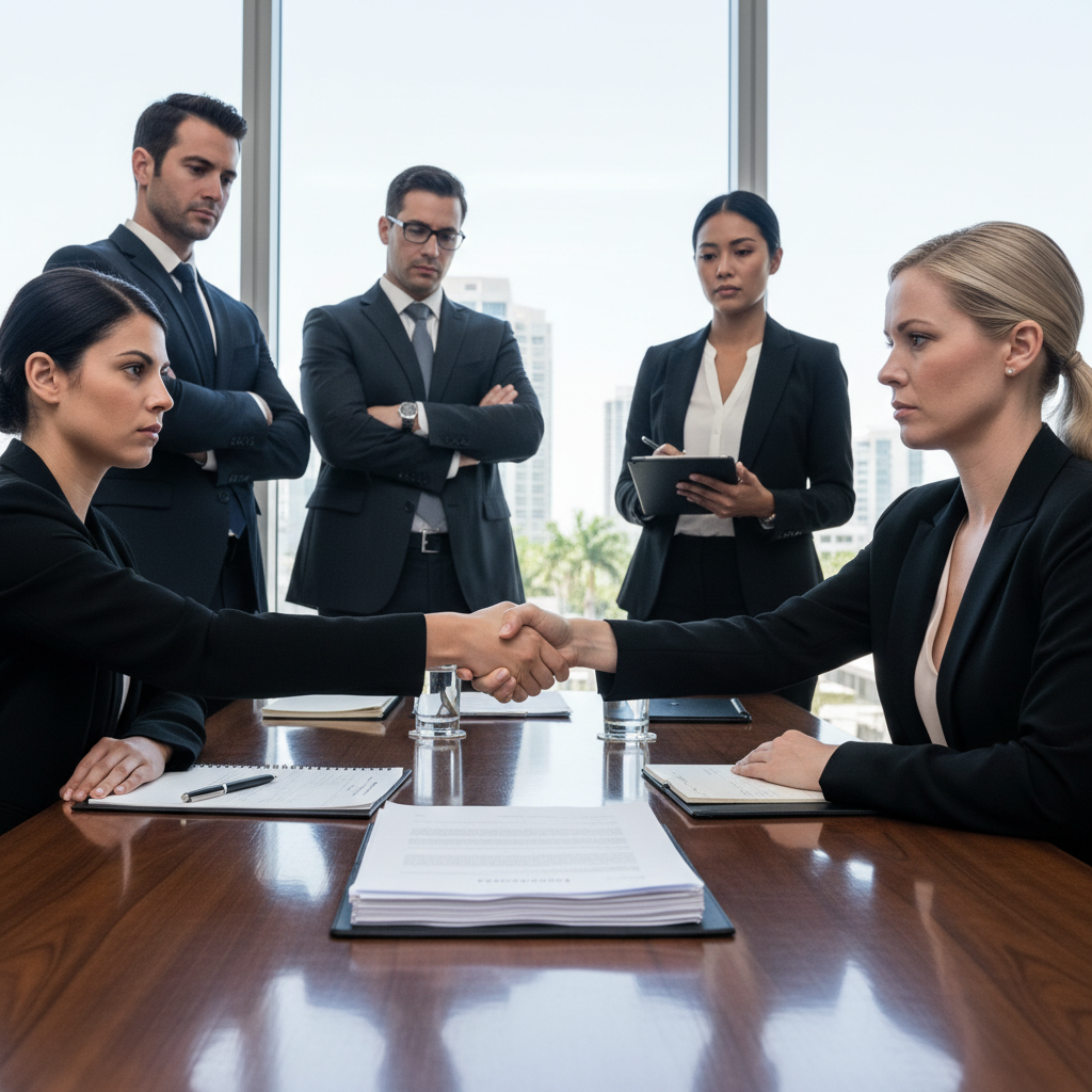Florida business litigation settlement — partners reaching agreement