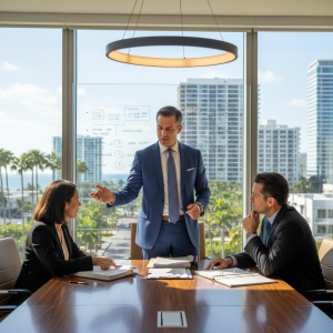 Florida business mediation — attorney presenting settlement terms