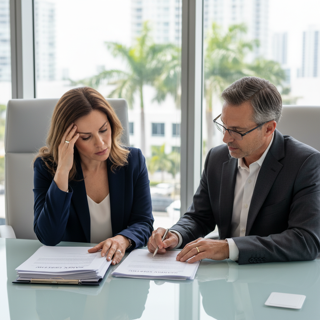Florida business partner — attorney reviewing documents