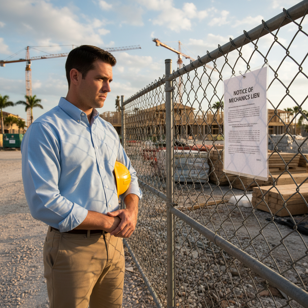 Florida mechanics lien dispute — contractor and property owner