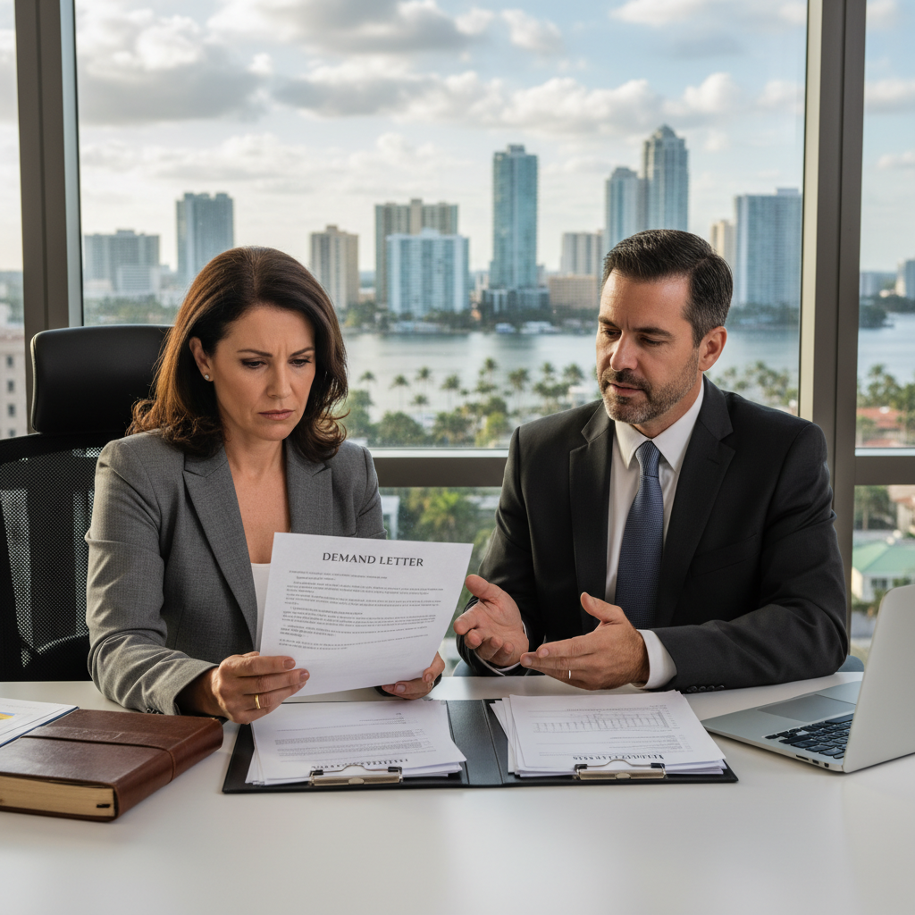 South Florida business litigation attorney — demand letter review