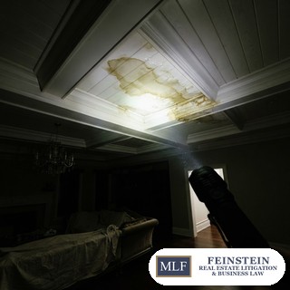 luxury home ceiling water stain inspection