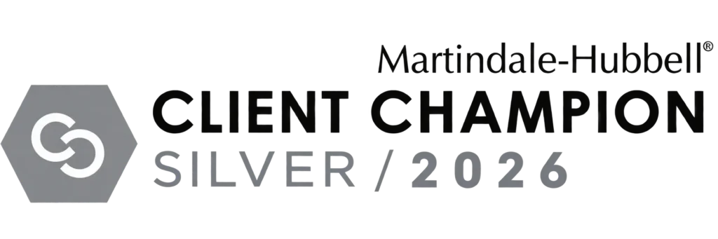 Martindale-Hubbell Client Champion Silver 2026 Badge